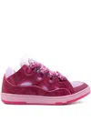 Lanvin Curb Lace-up Sneakers In Pink