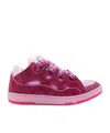 Lanvin Curb Lace-up Sneakers In Pink
