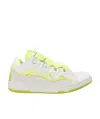 Lanvin Curb Leather Sneakers In White