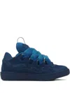 Lanvin Unisex High-top Sneakers Herringbone Pattern In Blue