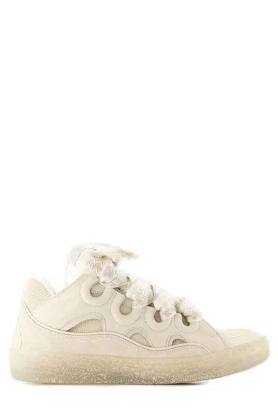 Lanvin Curb Sneakers In White