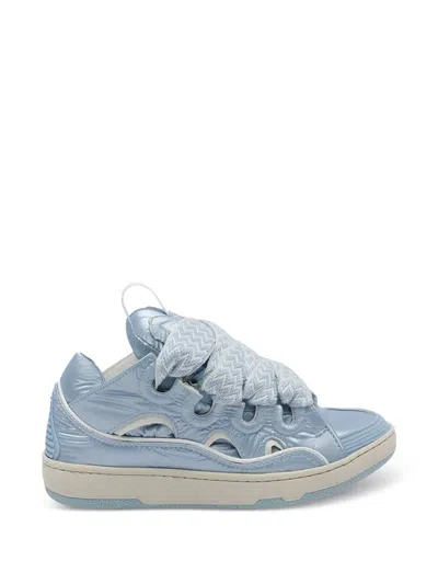 Lanvin Curb Lace-up Sneakers In Blue