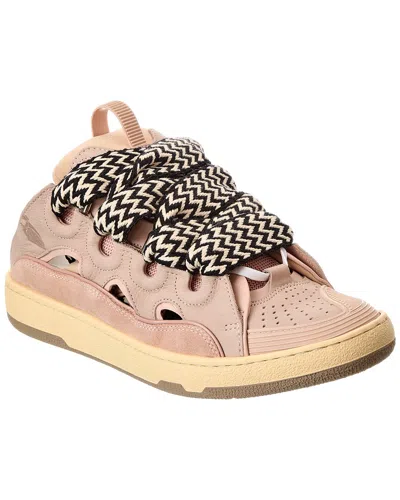 LANVIN LANVIN CURB LEATHER & MESH MULE SNEAKER