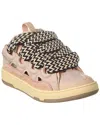 Lanvin Suede And Mesh Sneakers In Pink