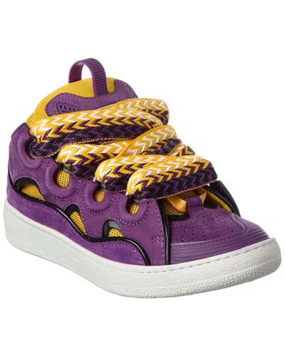 Lanvin Curb Leather Sneaker In Purple