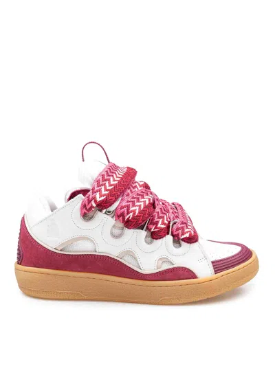 LANVIN CURB LEATHER SNEAKERS
