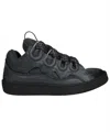 Lanvin Man Sneakers Midnight Blue Size 9 Leather In Blue
