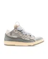 Lanvin Curb Panelled Mesh Sneakers In Gray