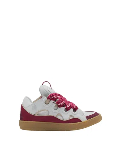 Lanvin Curb Leather Sneakers In Multi