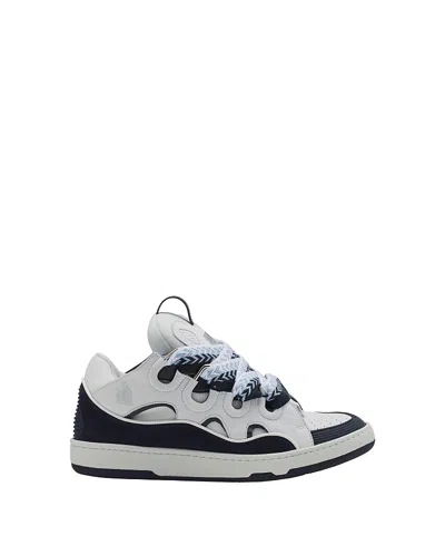 Lanvin Curb Leather Sneakers In Multi