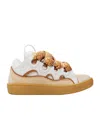 Lanvin Curb Leather Sneakers In Multi