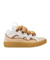 Lanvin Curb Leather Sneakers In Multi
