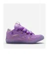 Lanvin Leather Curb Sneakers For Men In Purple