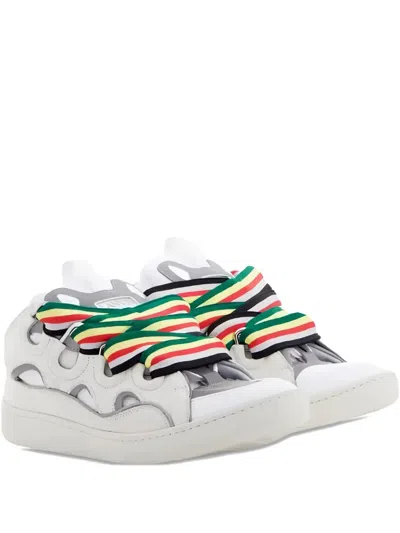 Lanvin Curb Light "blanc" Sneakers In Multi