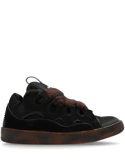 Lanvin Curb Lite Logo-patch Sneakers In Black
