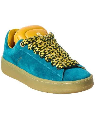 Lanvin Curb Lite Suede & Leather Sneaker In Blue