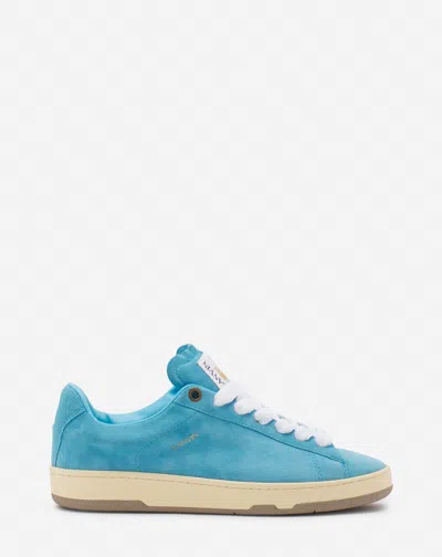 Lanvin Curb Lite Suede Sneakers For Men In Budgie