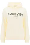Lanvin Logo-embroidered Cotton Hoodie In White
