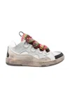 Lanvin Exaggerated Silhouette Leather And Rubber Sneakers In White
