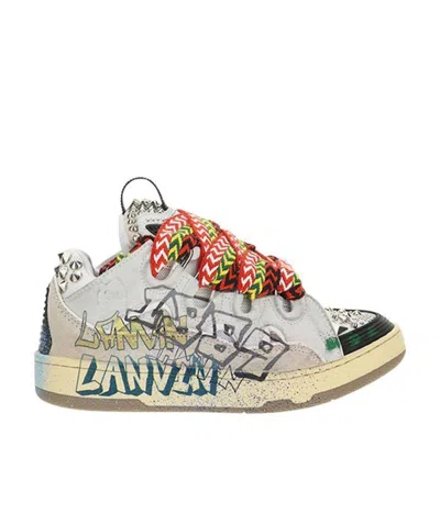 Lanvin Curb Low-top Sneakers In Gray