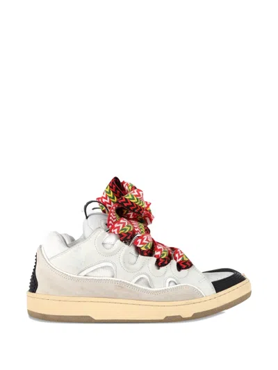 Pre-owned Lanvin Curb Low-top Sneakers In White