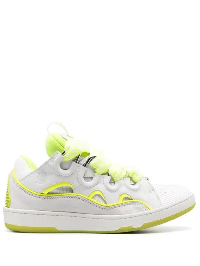 Lanvin Round-toe Lace-up Sneakers In White
