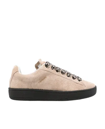 LANVIN CURB LOW-TOP SUEDE SNEAKERS
