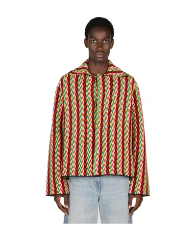 LANVIN LANVIN CURB CHEVRON LONG SLEEVED JACKET