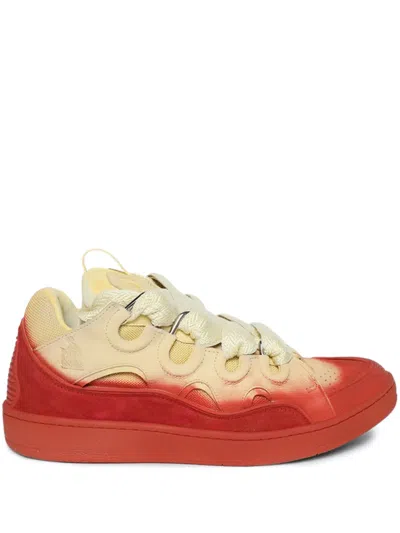 Lanvin Curb Radiant Spray-effect Sneakers In Neutrals