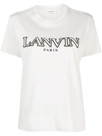 Lanvin Curb Regular Fit Tee Shirt Clothing In White