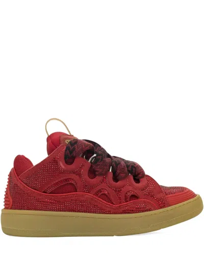 Lanvin Curb "rouge A Levre Lipstick" Sneakers In Red