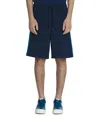 Lanvin Men's Side Curb Bermuda Shorts In Petrol Blue