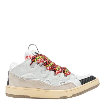 Lanvin Leather Sneakers With Unique Lacing System In Multi