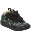 Lanvin Curb Snake-embossed Leather Sneaker