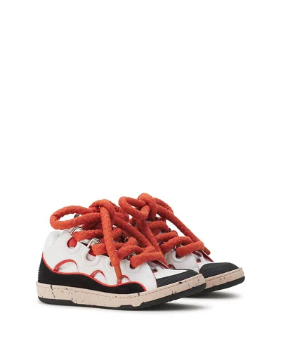 Lanvin Curb Snake Sneakers In Leather In Multi