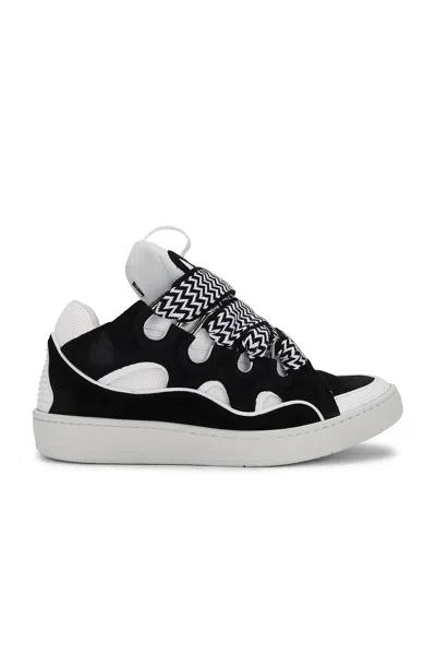 Lanvin Curb Sneaker In Black/white