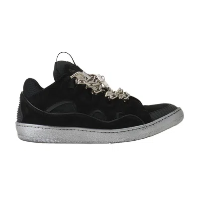 Pre-owned Lanvin Curb Sneaker 'black Silver' | Men's Size 44