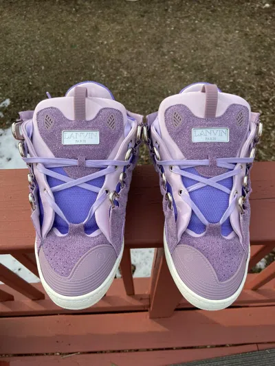 Pre-owned Lanvin Curb Sneaker In Purple