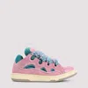 Lanvin Curb Sneakers Cut Out Design Pull Tab In Pink