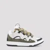 Lanvin Brown Leather-polyester Sneaker In Multi