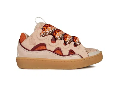 Pre-owned Lanvin Curb Sneaker (women's) Sneakers In Pale Pink/mango
