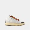 Lanvin Exaggerated Silhouette Leather And Rubber Sneakers In White