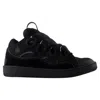 Lanvin Curb Sneakers -  - Synthetic - Black In Black