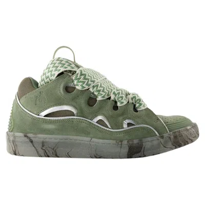 Lanvin Curb Sneakers -  - Synthetic - Green/silver