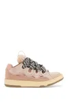 Lanvin Curb Sneakers In White And Pink Leather In Pale Pink