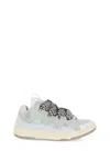 Lanvin Light Blue Leather Sneakers In White