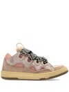 Lanvin Curb Sneakers With Padded Tongue And Rubber Sole In Pink