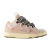 Lanvin Curb Sneakers With Padded Tongue And Rubber Sole In Pink