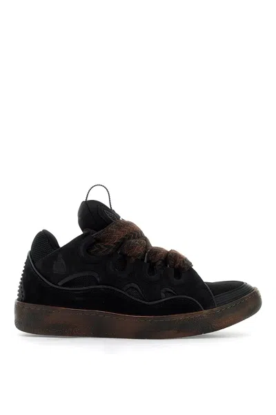 Lanvin Curb Lite Logo-patch Trainers In Black