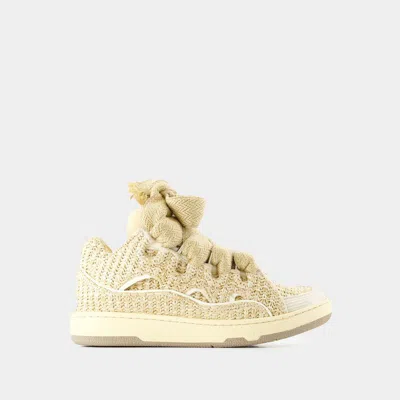 Lanvin Curb Sneakers In Beige